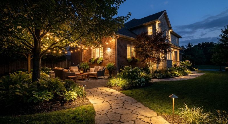 Garden Lighting Installation in Overland Park, KS